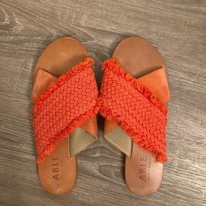 Fun, bright vacation sandals